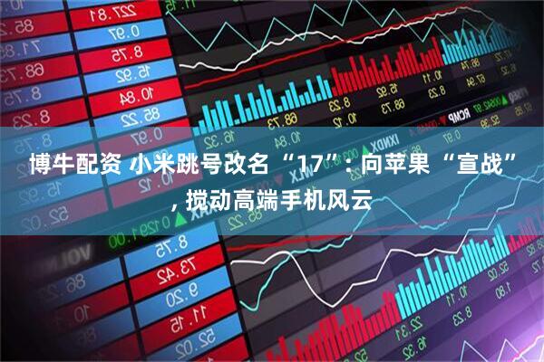 博牛配资 小米跳号改名 “17”: 向苹果 “宣战”, 搅动高端手机风云