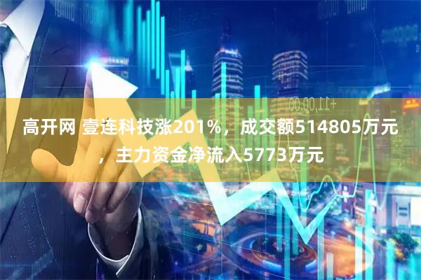 高开网 壹连科技涨201%，成交额514805万元，主力资金净流入5773万元